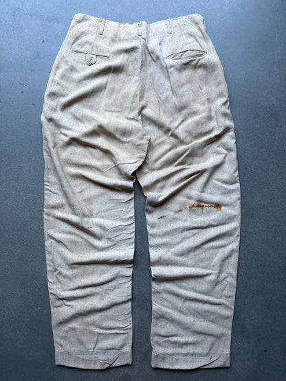 40’s Patterned Rayon Gabardine Trousers