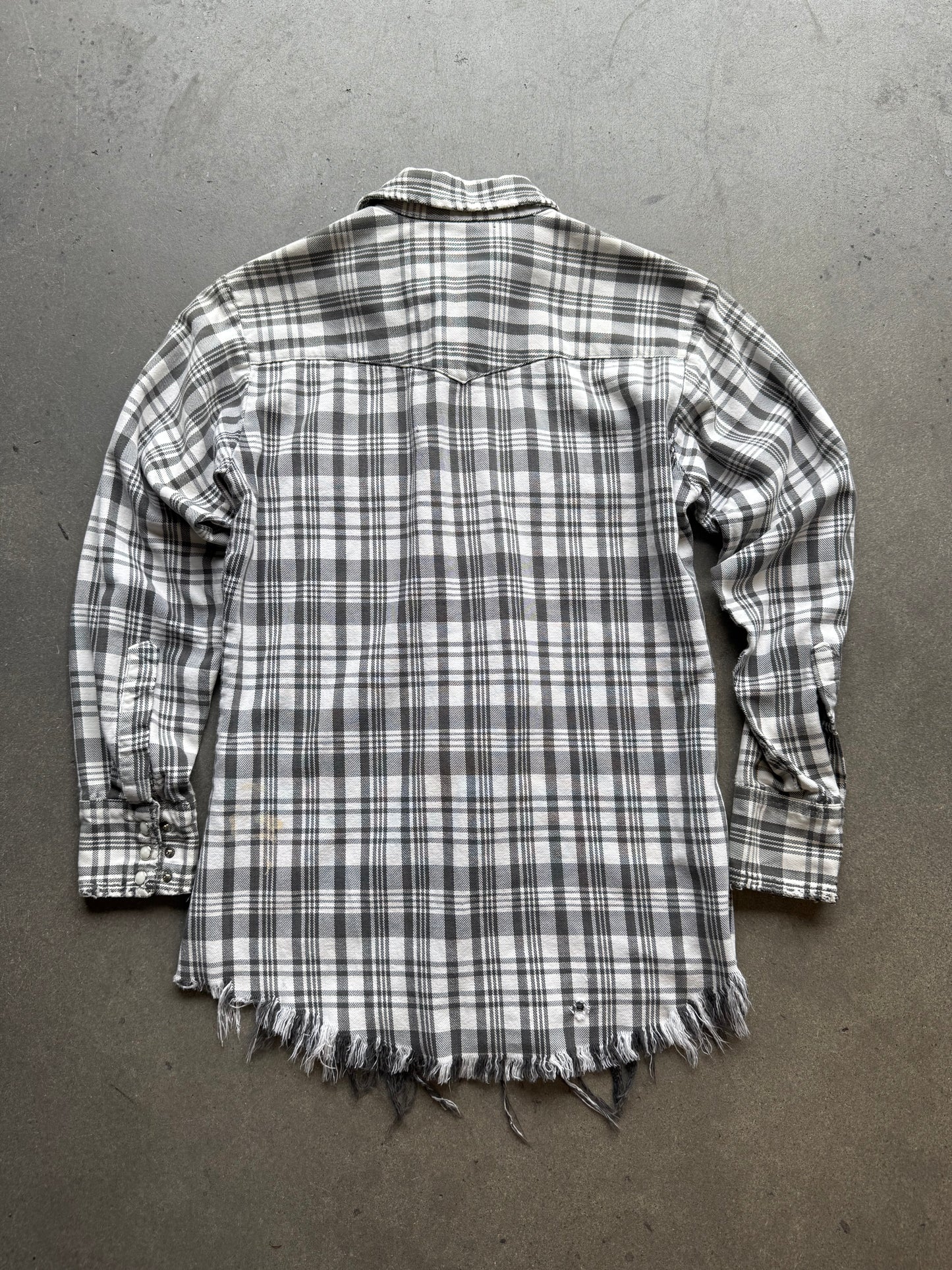 1960s sawtooth woven Cotten flannel b&w