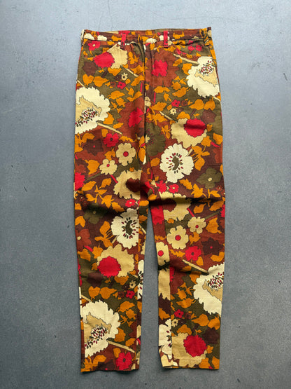 60s Fall Floral Trousers