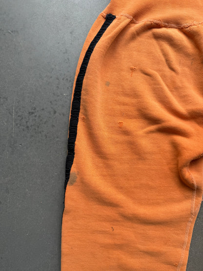 50s Black and Orange Distressed Sweatpants