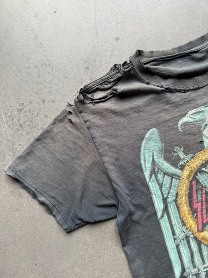 90s Distressed Slayer Crop Tee