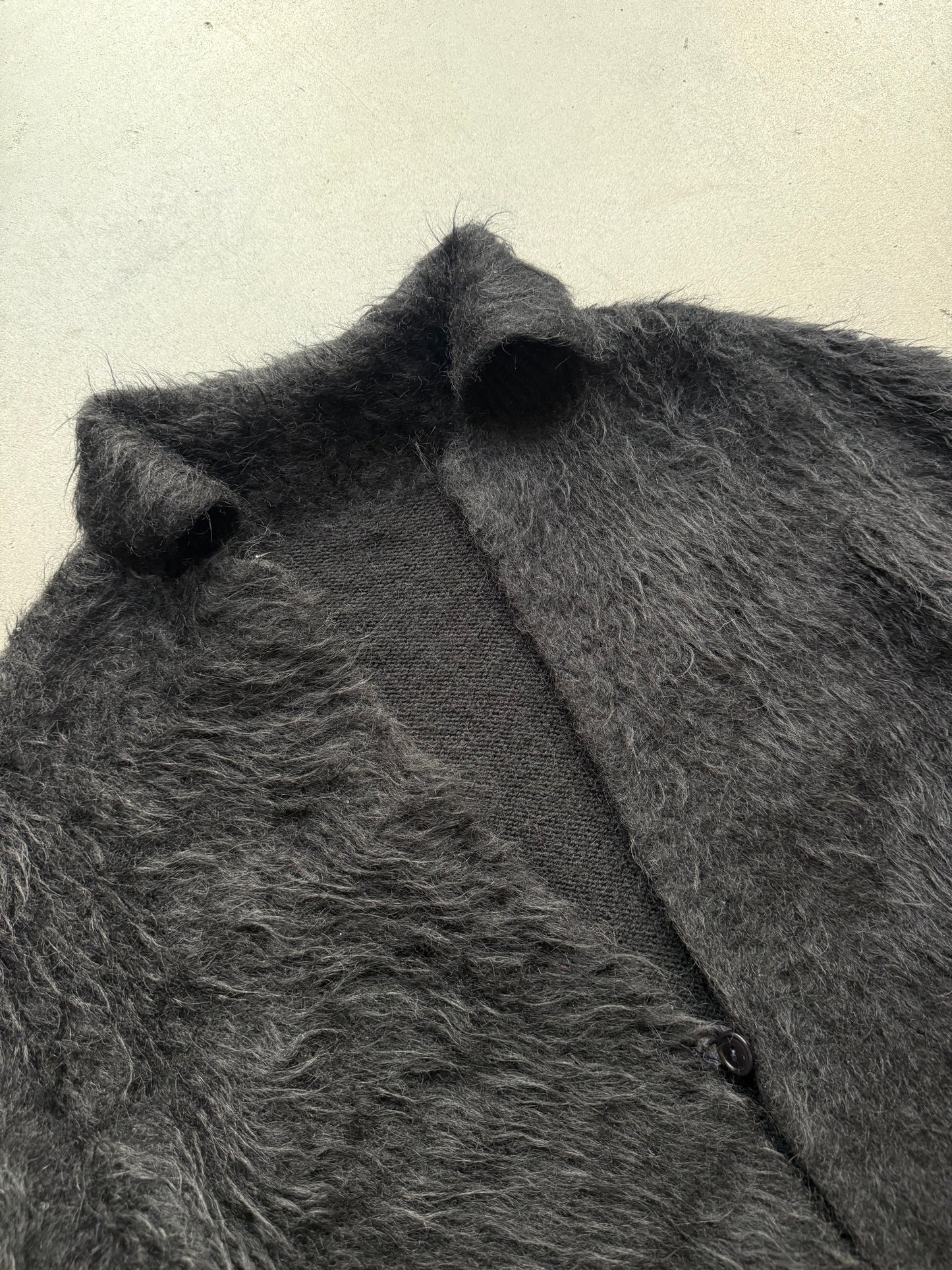 60s Black mohair cardigan