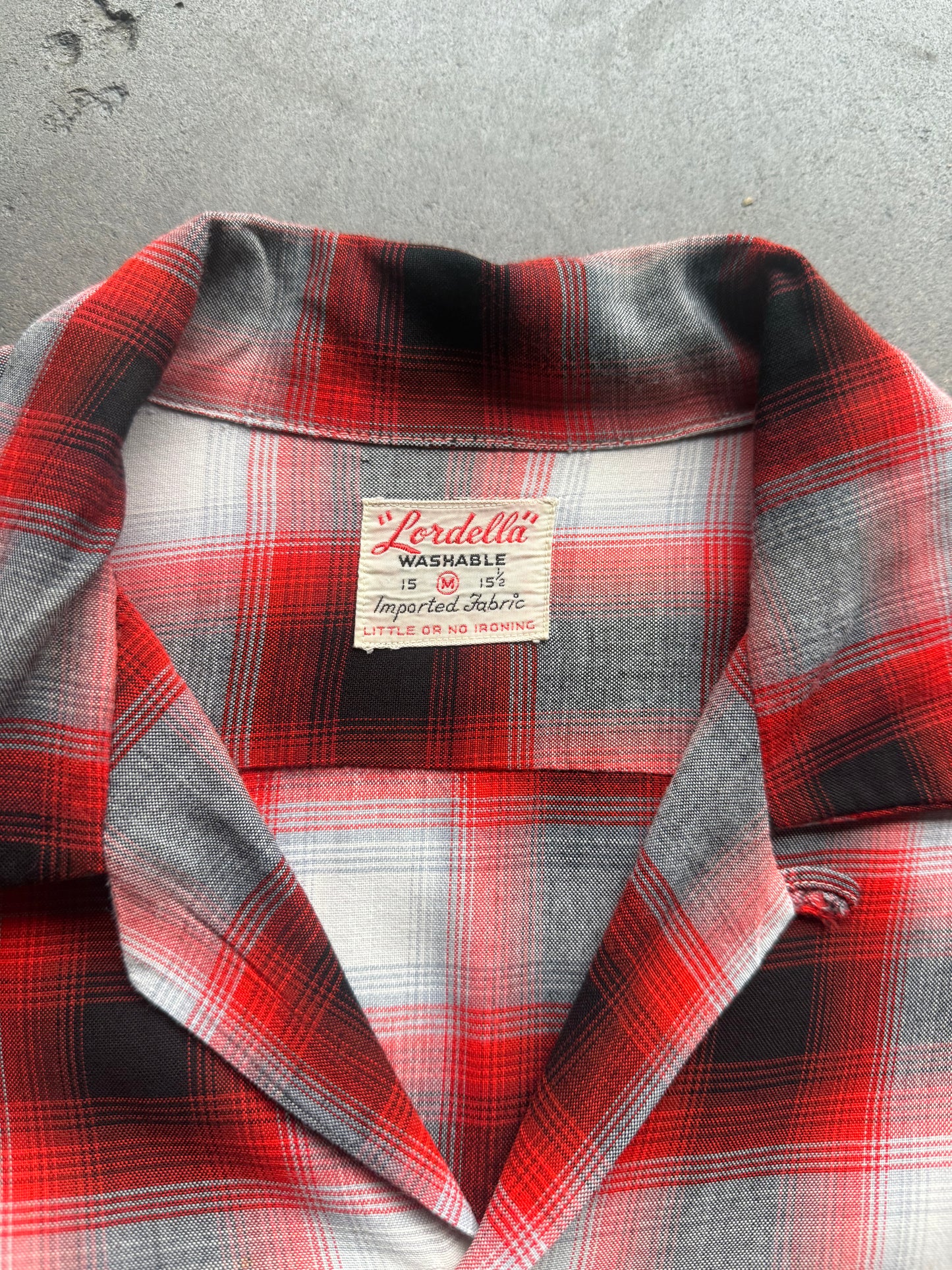 1950s rayon shadow plaid ‘lordella