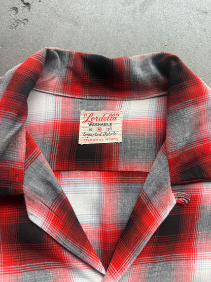1950s rayon shadow plaid ‘lordella