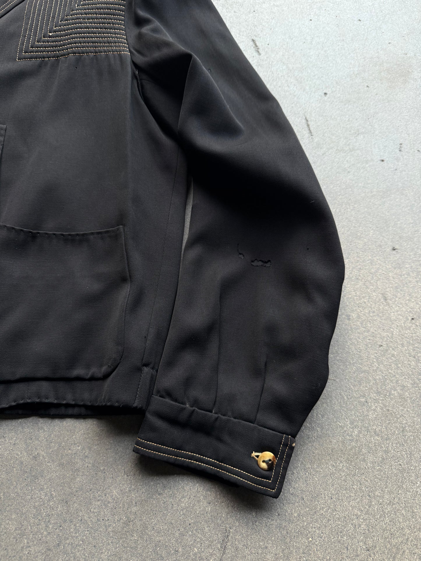 1950’s Black gabardine jacket ‘Neiman Marcus