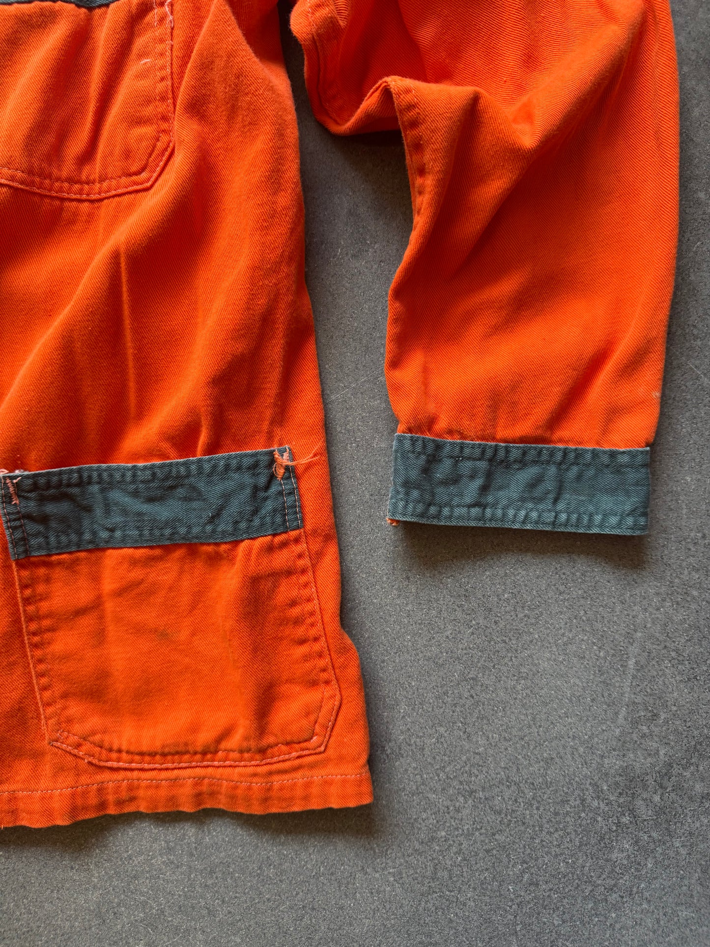 60s Orange and Green Chore Coat