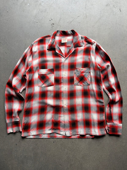 1950s rayon shadow plaid ‘lordella