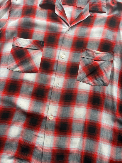 1950s rayon shadow plaid ‘lordella