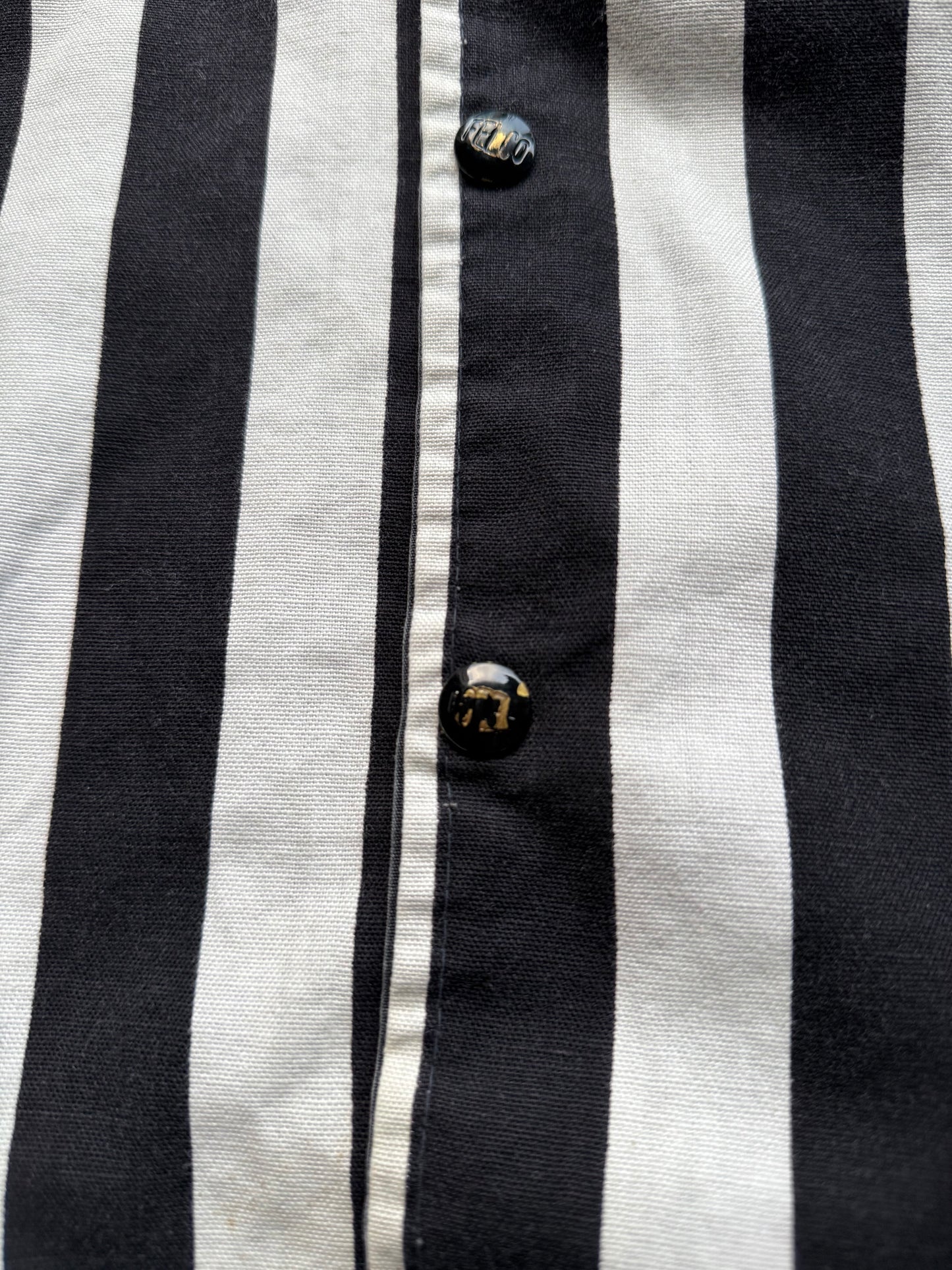 1950s Felco reversible ref jacket black and black and white stripe