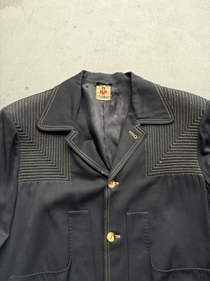 1950’s Black gabardine jacket ‘Neiman Marcus