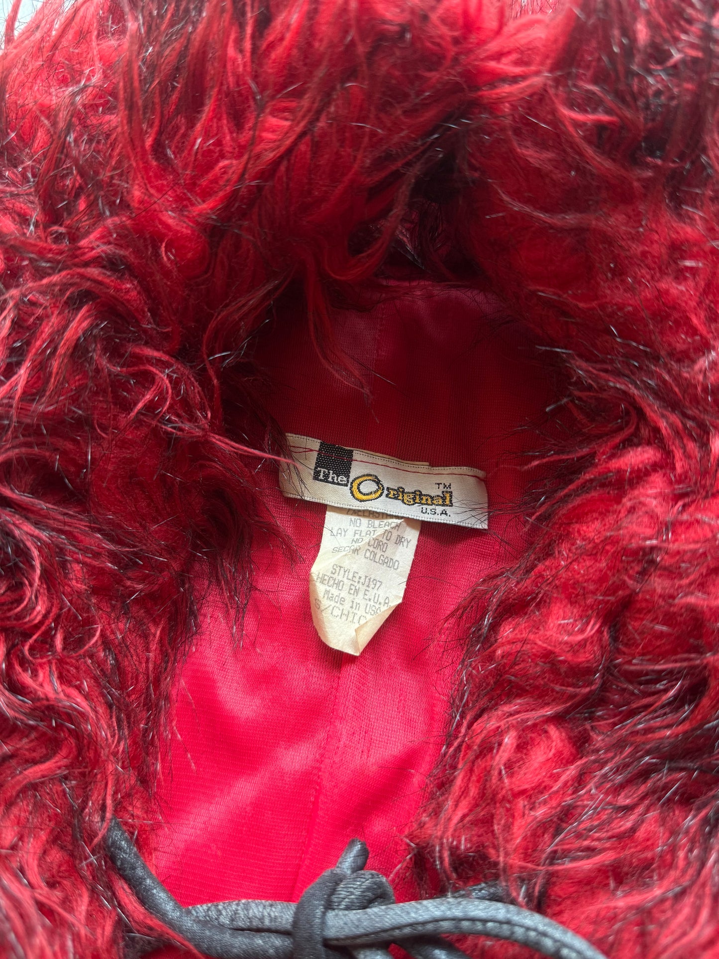 90s Red Fo Fur Jacket
