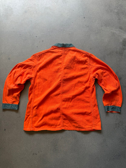 60s Orange and Green Chore Coat