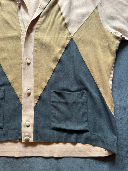 60’s Diamond Pattern Rayon Shirt