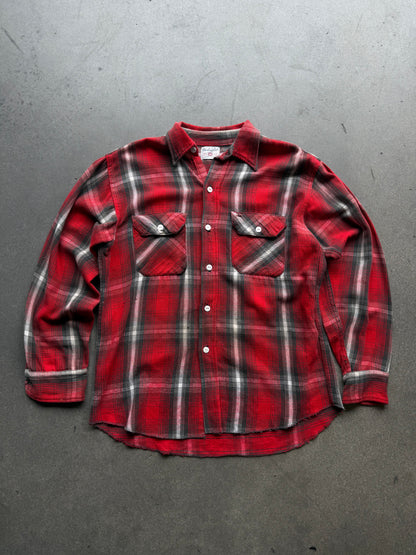 1960s Woven Cotton Flannel With Darned Repairs
