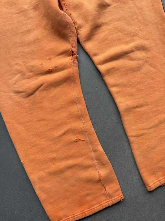 50s Black and Orange Distressed Sweatpants