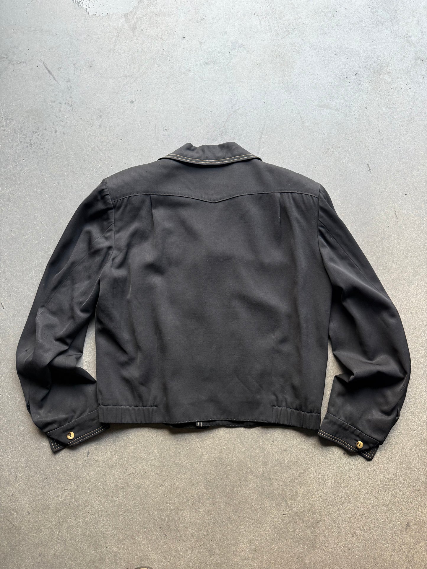 1950’s Black gabardine jacket ‘Neiman Marcus