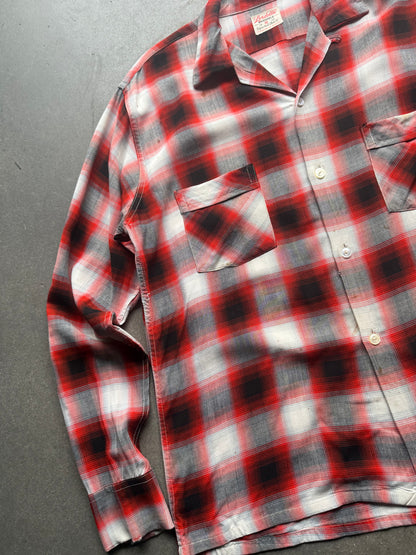 1950s rayon shadow plaid ‘lordella