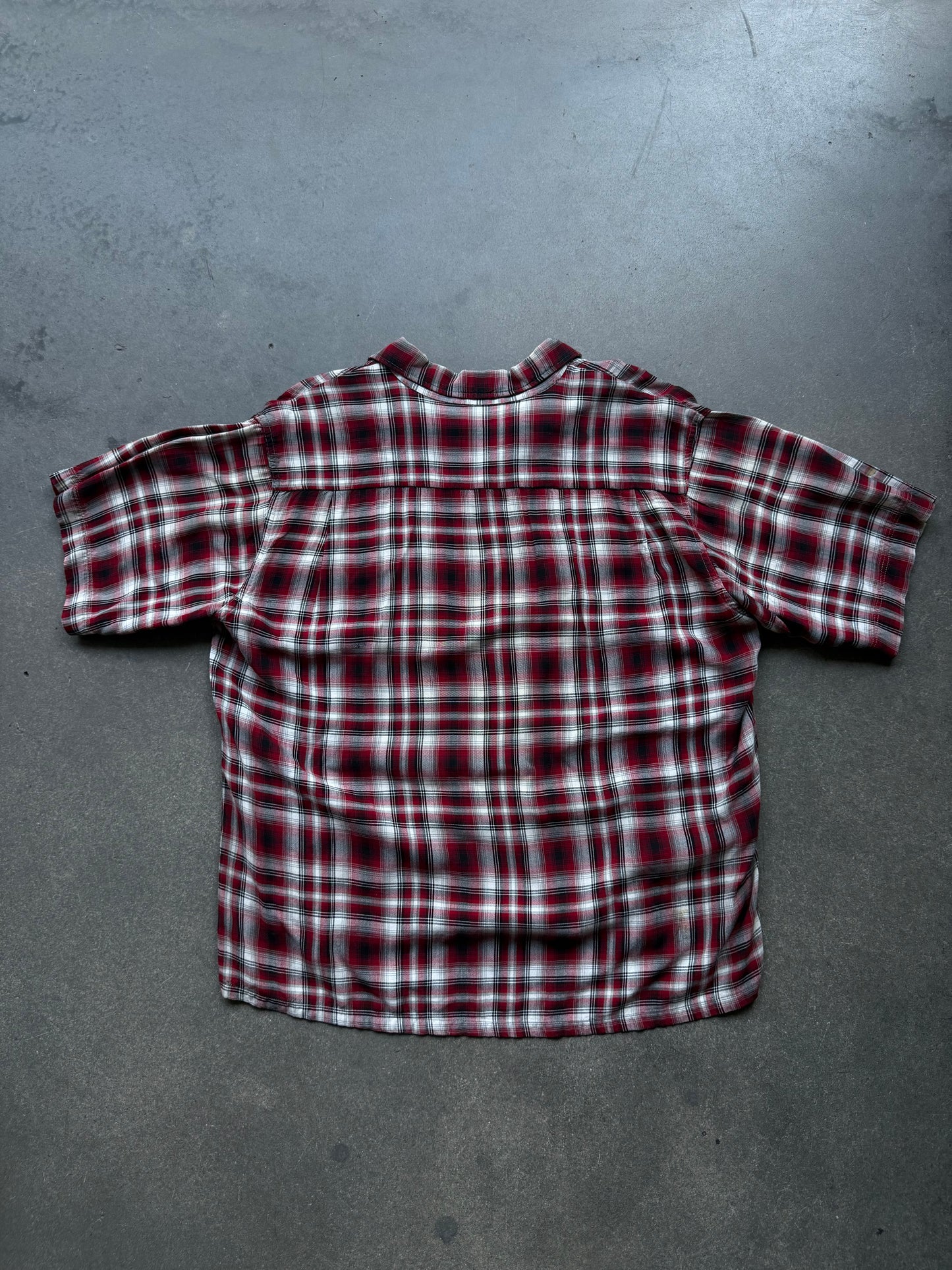1950s rayon shadow plaid
