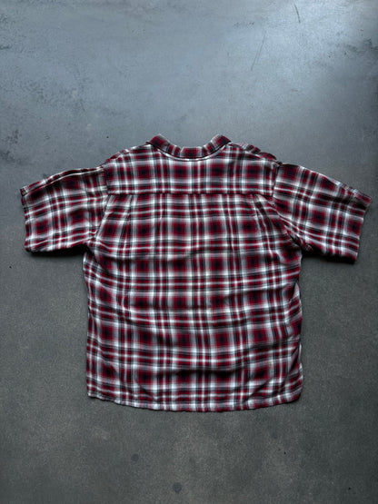 1950s rayon shadow plaid