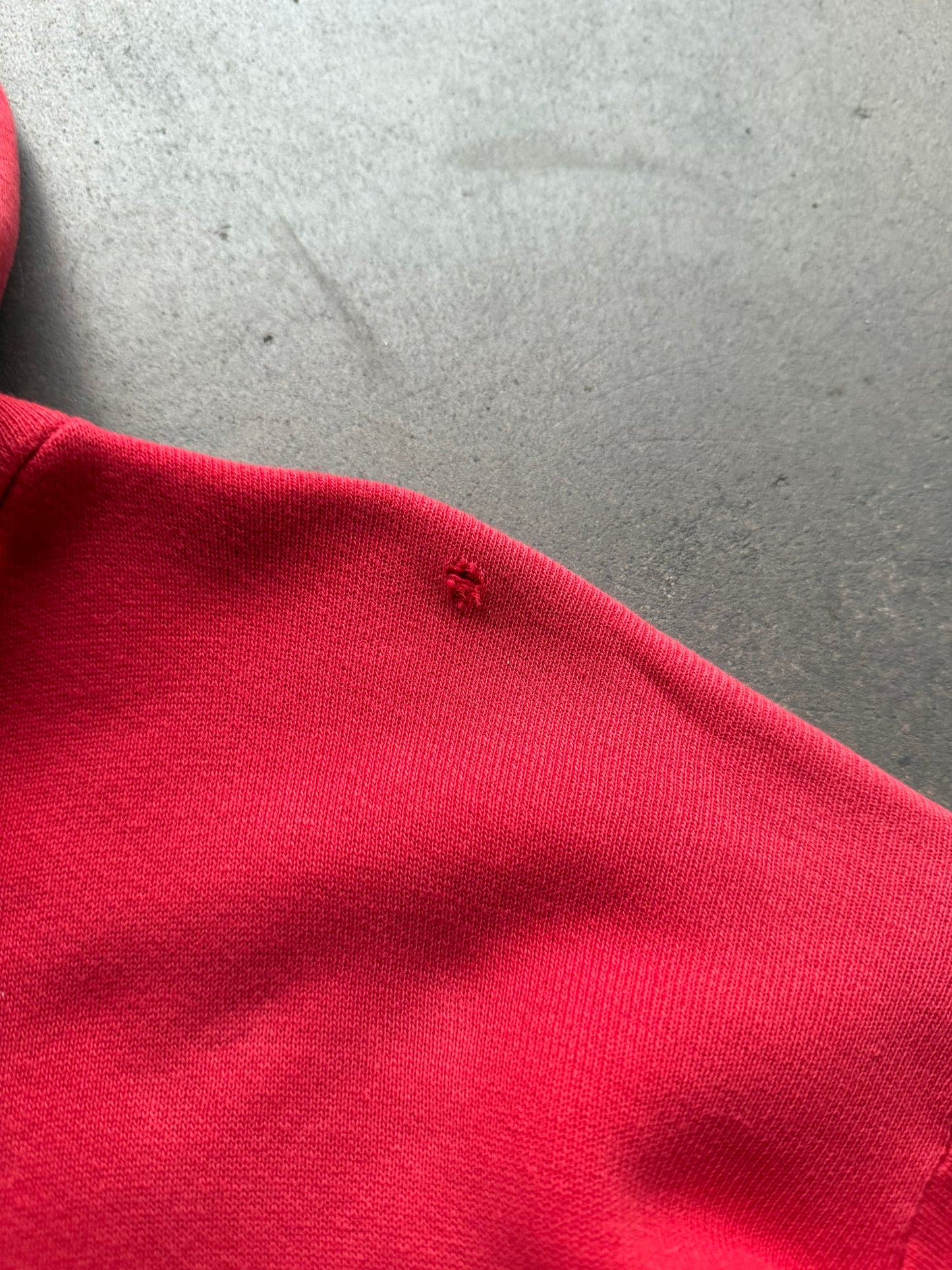 1960s Distressed Red zip up hoodie