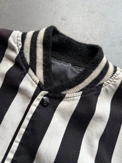 1950s Felco reversible ref jacket black and black and white stripe