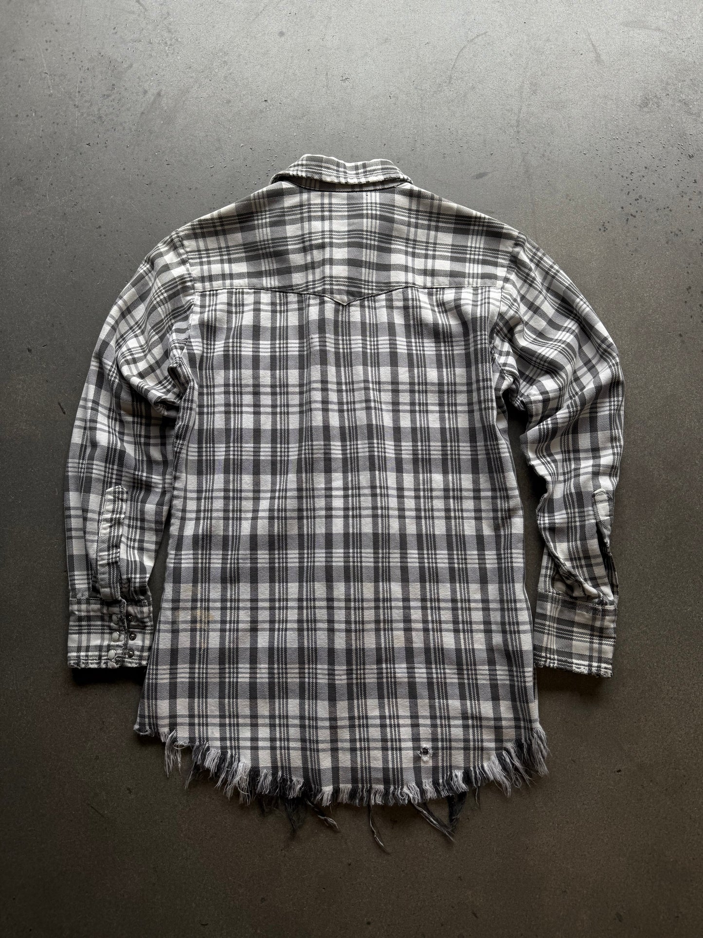 1960s sawtooth woven Cotten flannel b&w