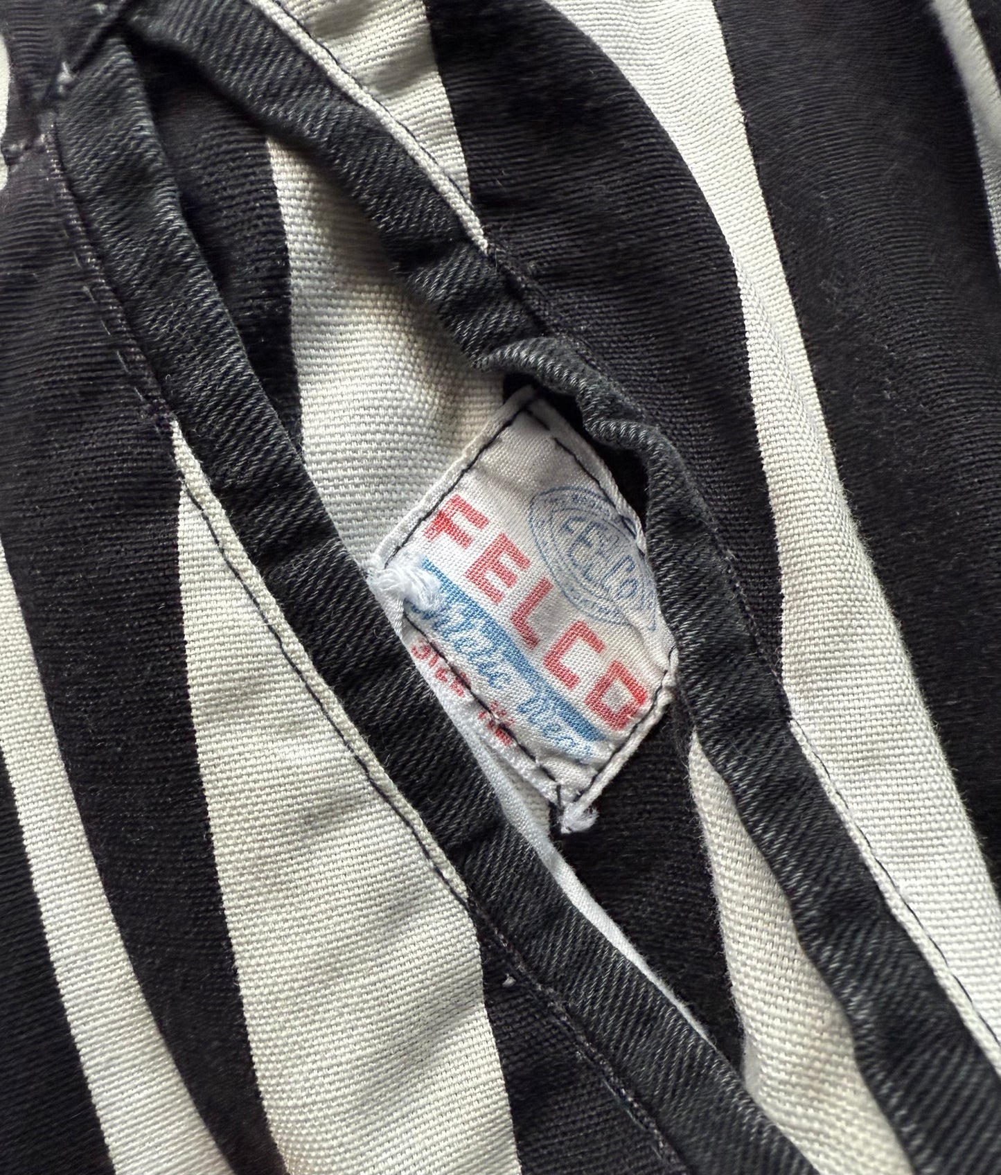 1950s Felco reversible ref jacket black and black and white stripe