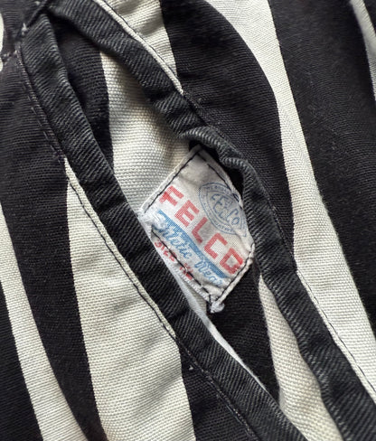 1950s Felco reversible ref jacket black and black and white stripe