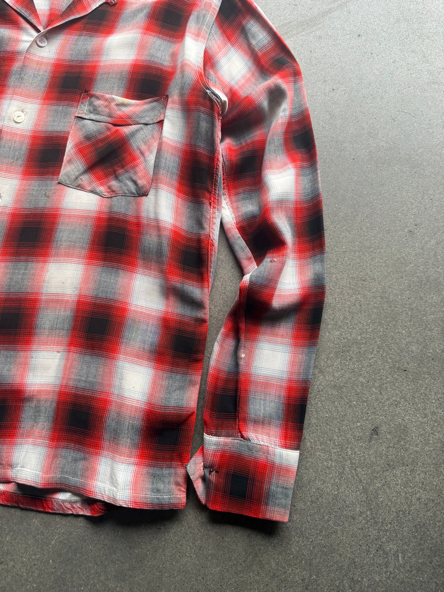 1950s rayon shadow plaid ‘lordella