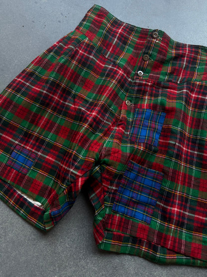40s tartan underwear with repairs