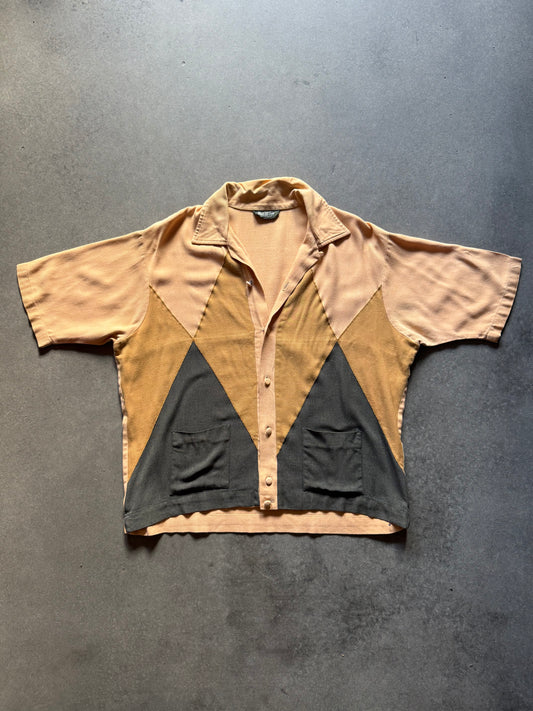 60’s Diamond Pattern Rayon Shirt