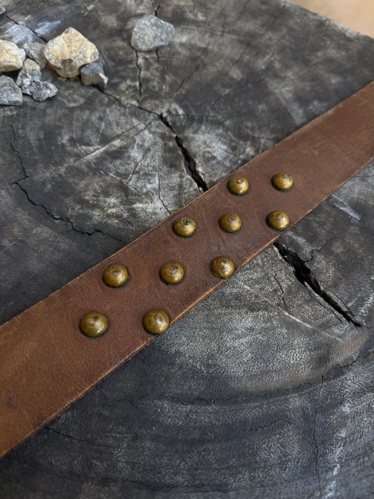 70’s Studded Leather Belt