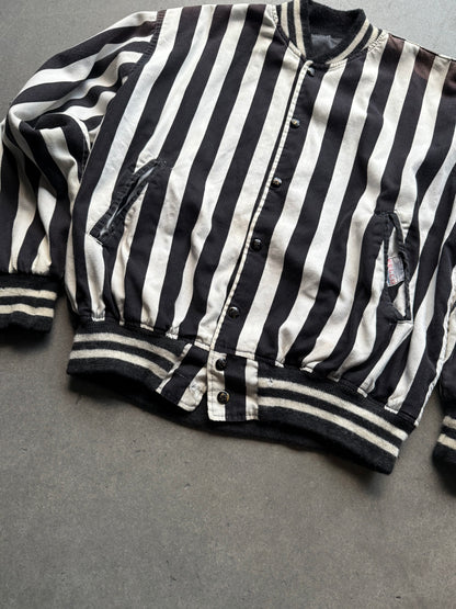1950s Felco reversible ref jacket black and black and white stripe