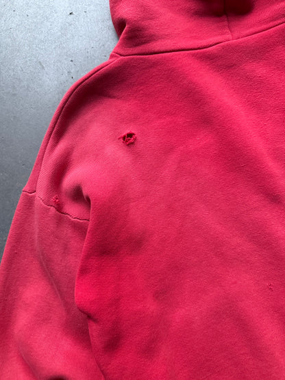 1960s Distressed Red zip up hoodie