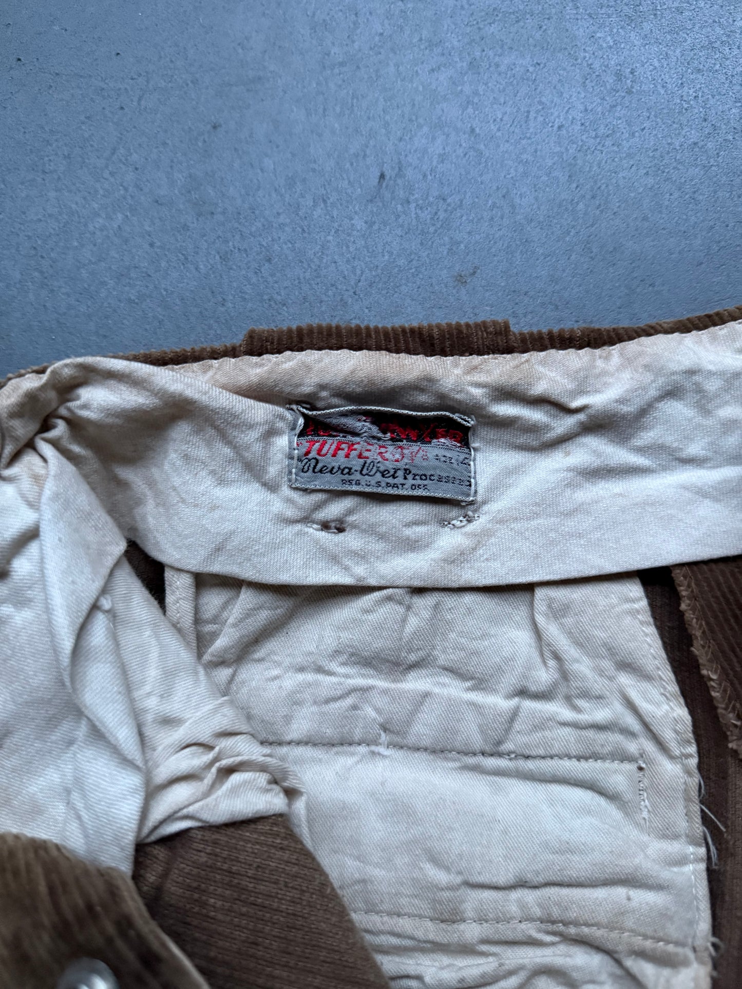 1940s drop loop gabardine