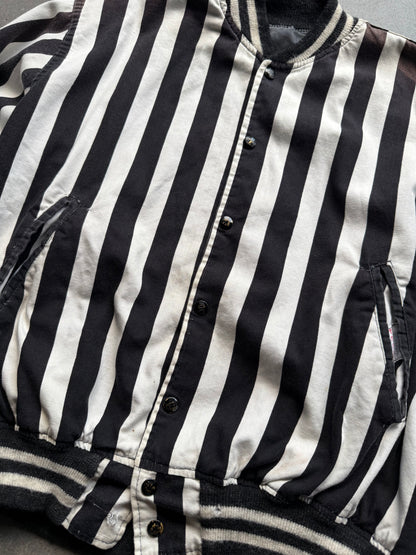 1950s Felco reversible ref jacket black and black and white stripe