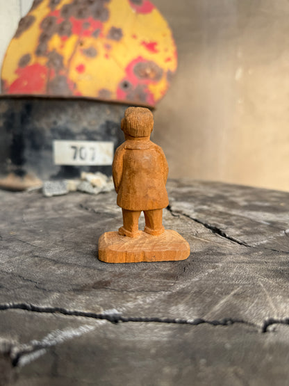 Mid Century Teddy Rosevelt Pine Carving