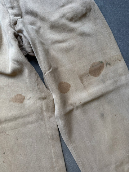 1940s Sand Cotton Whipcord Trouser