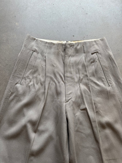 1940s Wool Rayon Blend Gabardine Trousers