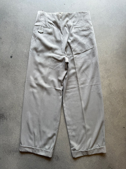 1940s Wool Rayon Blend Gabardine Trousers