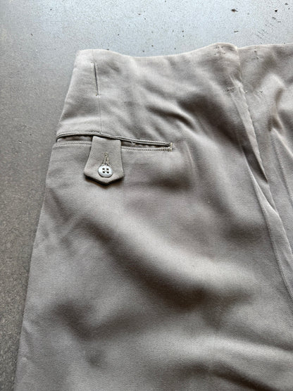 1940s Wool Rayon Blend Gabardine Trousers