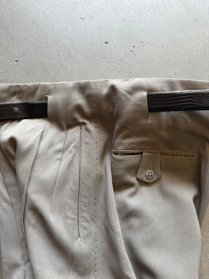 1940s Wool Rayon Blend Gabardine Trousers