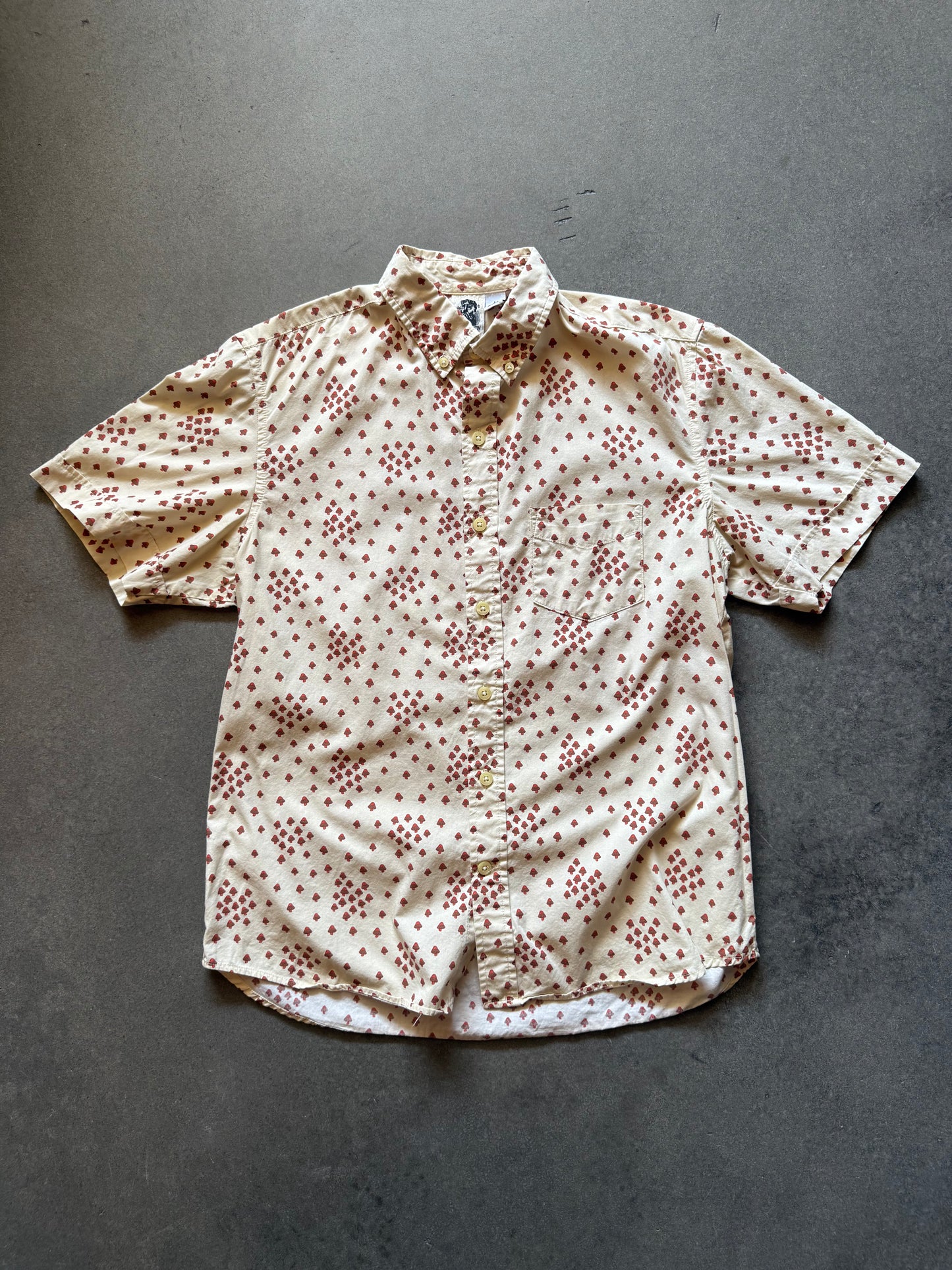 70s Mushroom shortsleeve button up