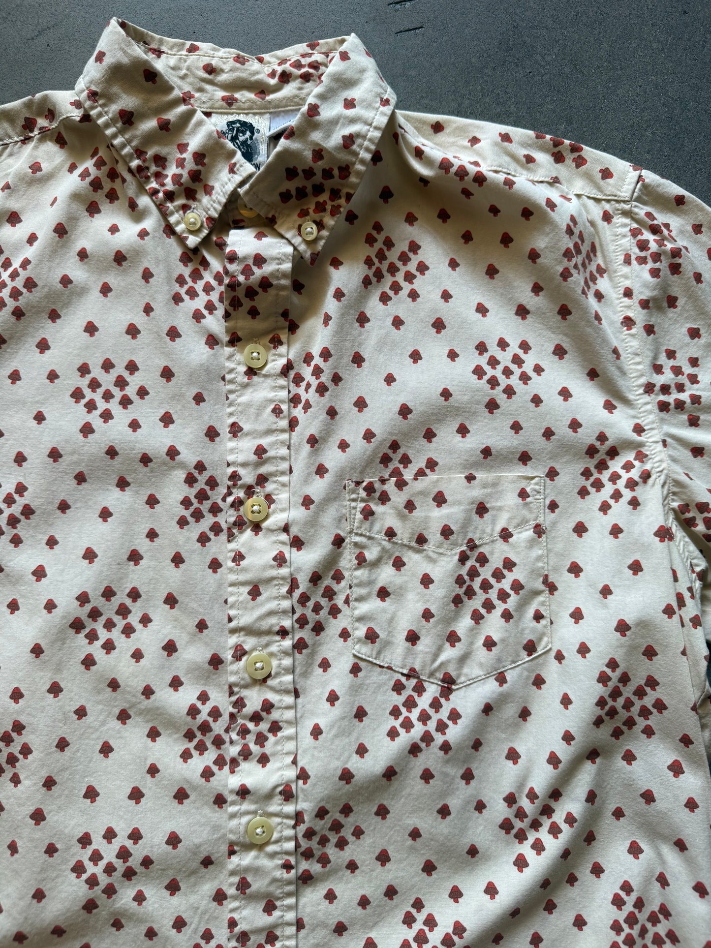 70s Mushroom shortsleeve button up
