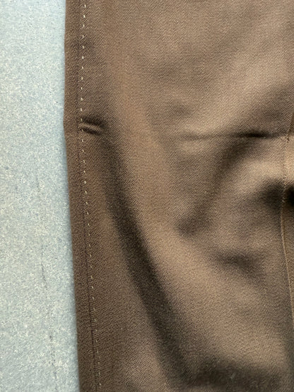 40's Brown Gabardine Pants With Repairs