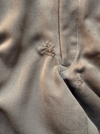 40's Brown Gabardine Pants With Repairs