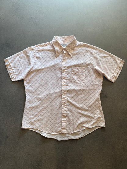 70s Chain Link Fence Button Up