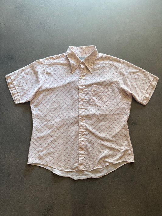 70s Chain Link Fence Button Up