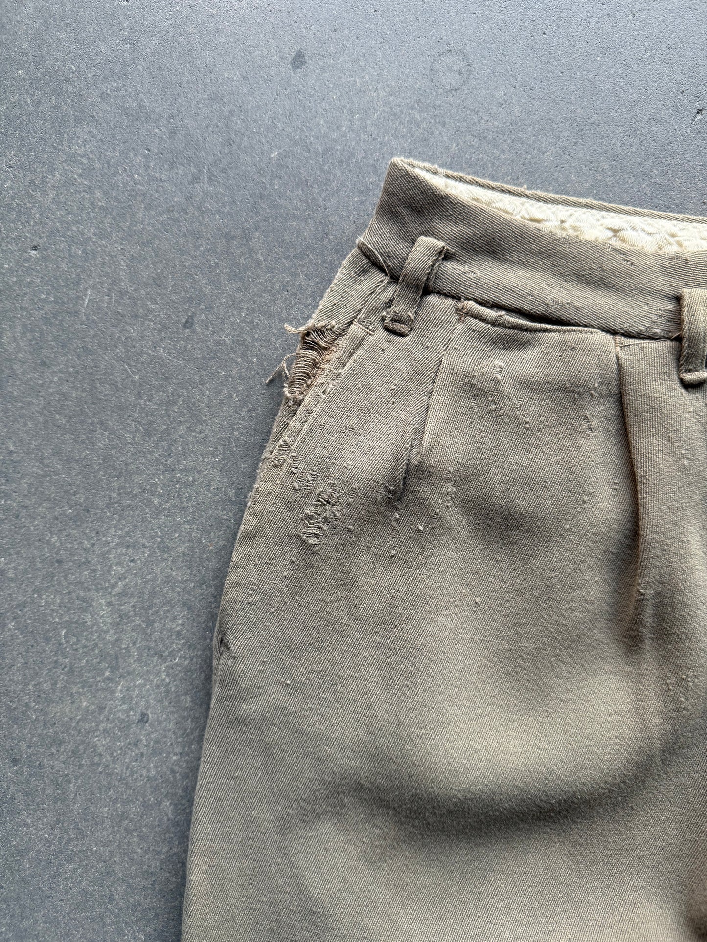 40's Cotton Whipcord Trousers